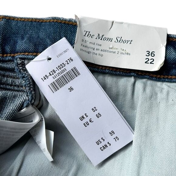 🐿️ NWT Abercrombie & Fitch Curve Love The Mom Short Mid-Rise Plus 36 (22 US) - Picture 5 of 6